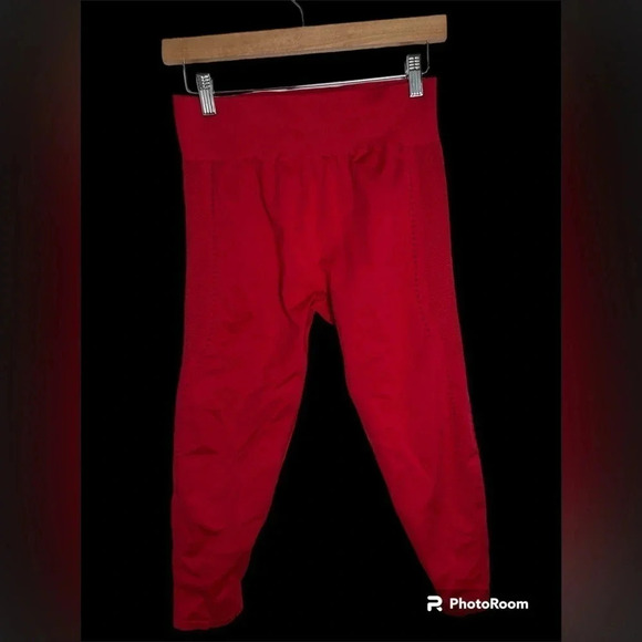 Fabletics High Waisted Sculptknit Leggings Persimmon Red L - Picture 2 of 5
